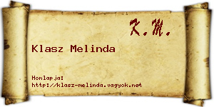 Klasz Melinda névjegykártya