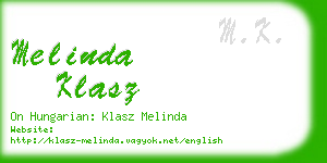 melinda klasz business card